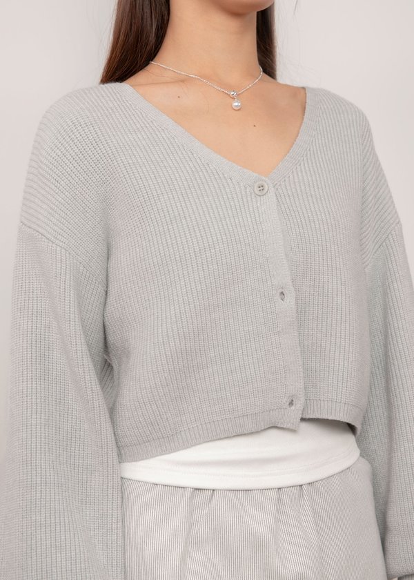 Now And Then Cardigan in Ice Blue