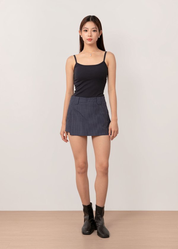 Valence Pinstripe Skorts in Navy
