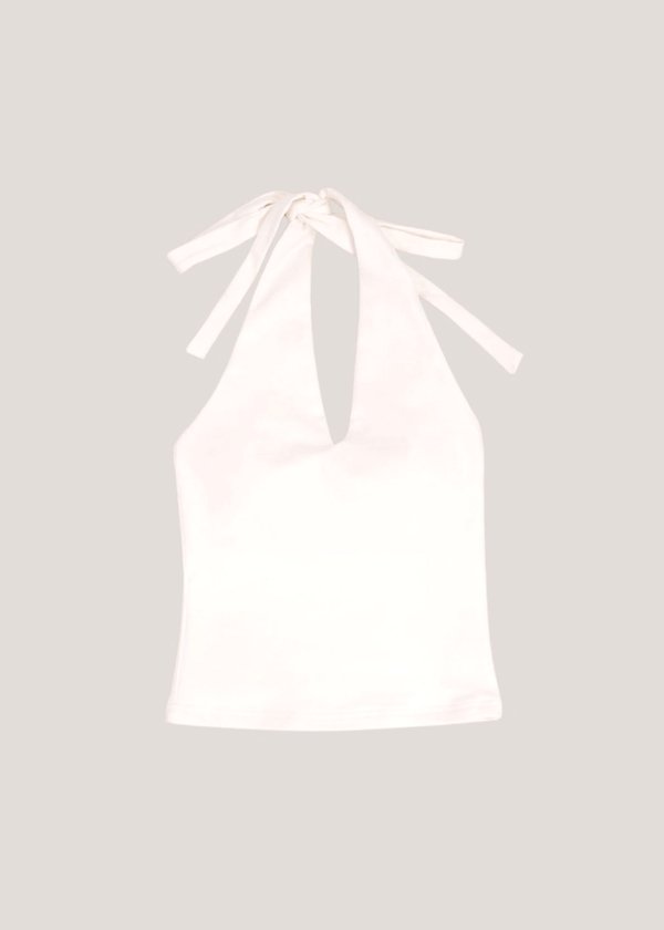 Glow Up Halter Top in White