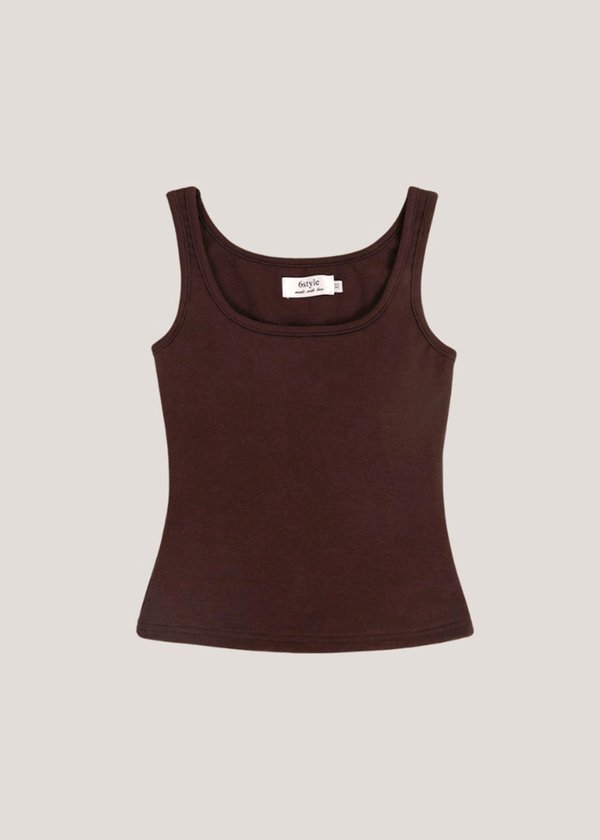 Snatch Babe Tank Top in Mocha Brown