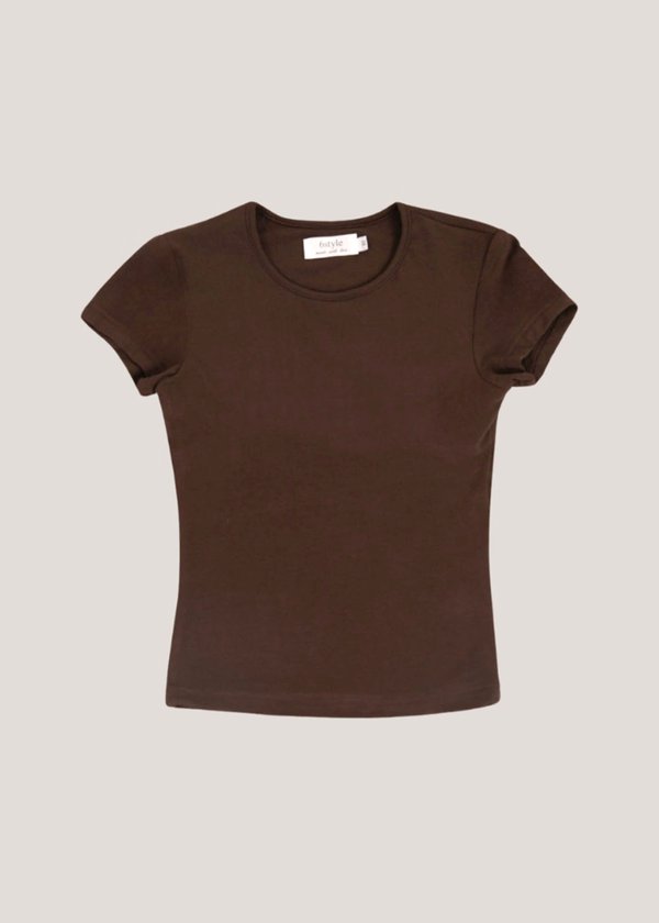 Comfy Core Baby Tee (Regular Length) in Mocha Brown *US*