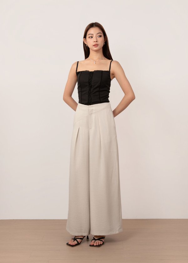 Atelier Palazzo Highwaisted Pants in Ecru