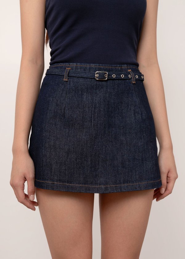 Easy Days Denim Skorts in Midnight