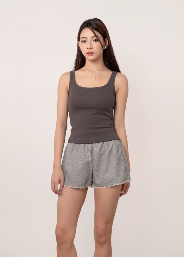 Snatch Babe Tank Top in Steel Grey