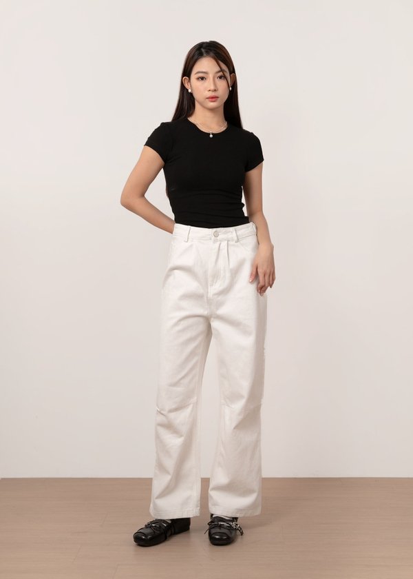 Downtown Wide Legged Jeans in White