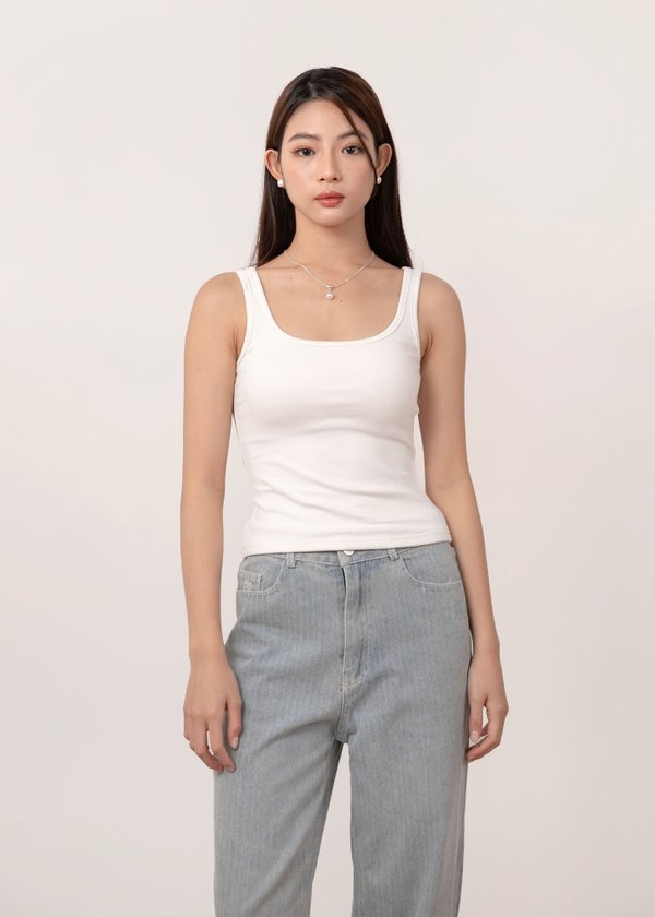 Snatch Babe Tank Top in White