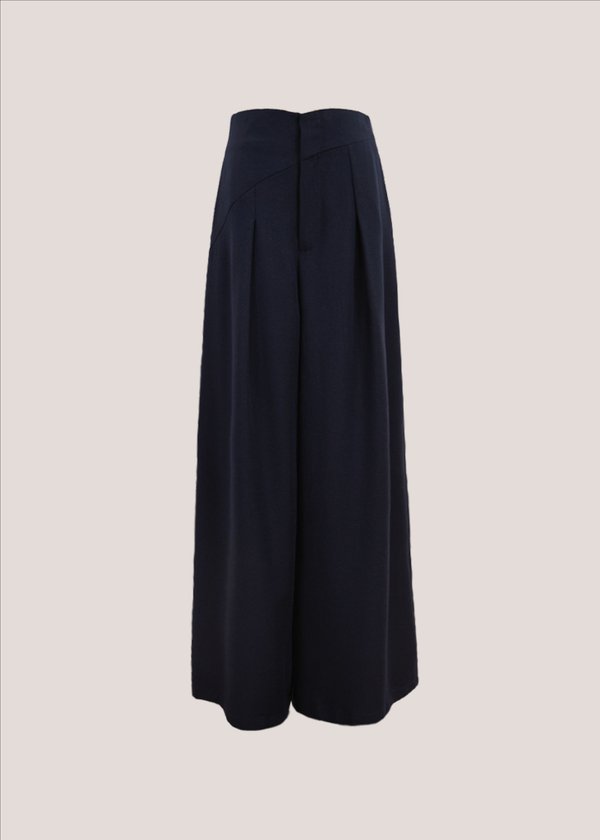 Atelier Palazzo Highwaisted Pants in Navy