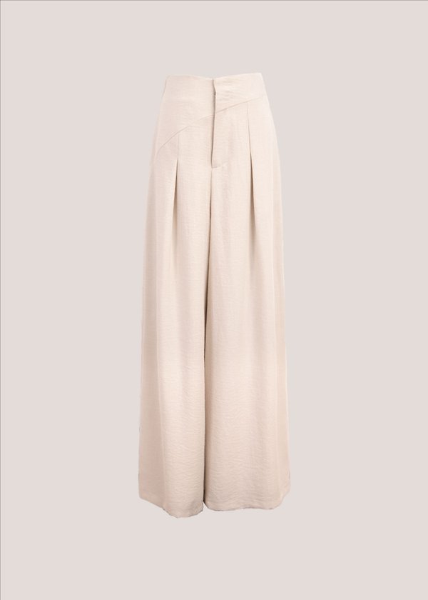 Atelier Palazzo Highwaisted Pants in Ecru