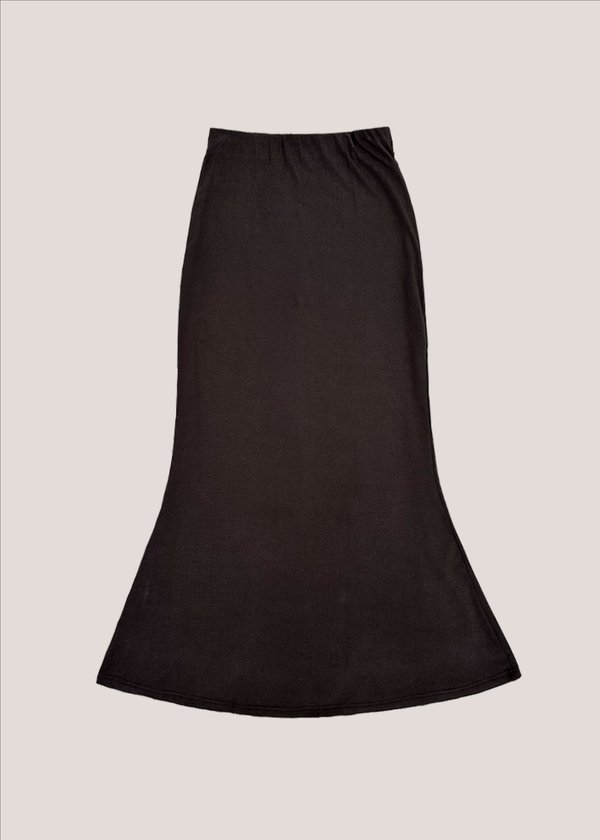 Curvature Midi Mermaid Skirt in Brown