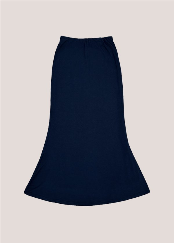 Curvature Midi Mermaid Skirt in Navy