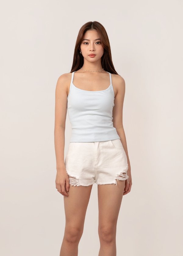 Best Of Basics Cross Tank Top in Baby Blue *BOB*