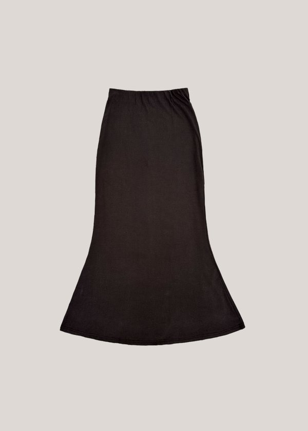 Curvature Midi Mermaid Skirt in Brown