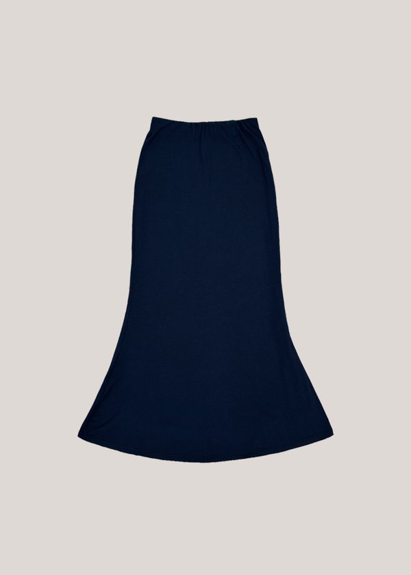 Curvature Midi Mermaid Skirt in Navy