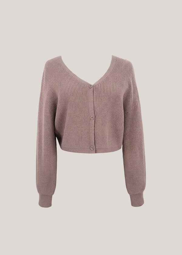 Now And Then Cardigan in Taupe
