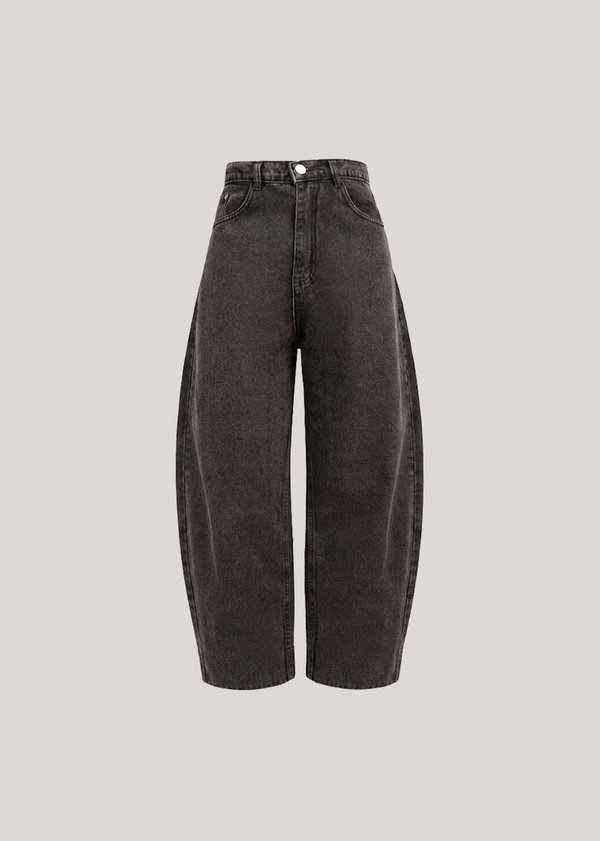 Slouchy Barrel Jeans in Acid Grey V2