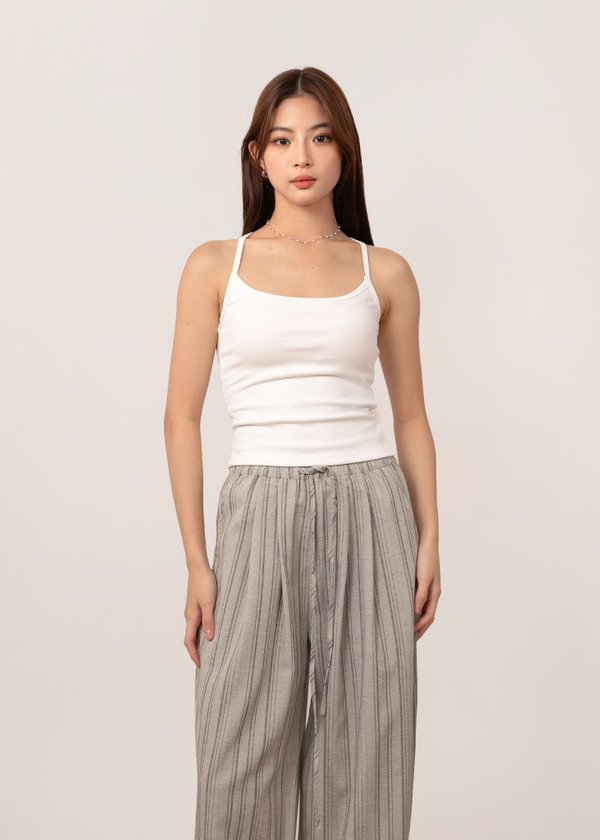 Best Of Basics Cross Tank Top in White