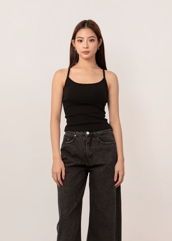 (PRELAUNCH) Best Of Basics Cross Tank Top in Black