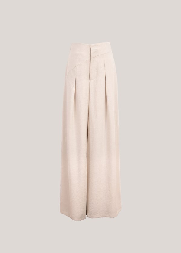 Atelier Palazzo Highwaisted Pants in Ecru