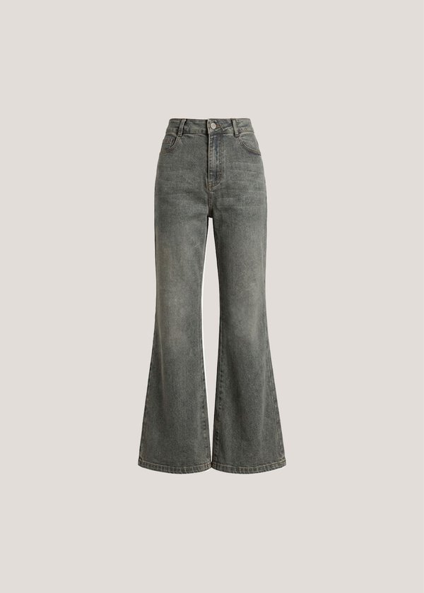 Iconic Highwaisted Bell Jeans in Vintage Slate