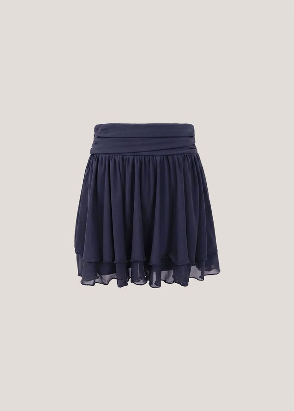Quiet Glow Mesh Skorts in Navy