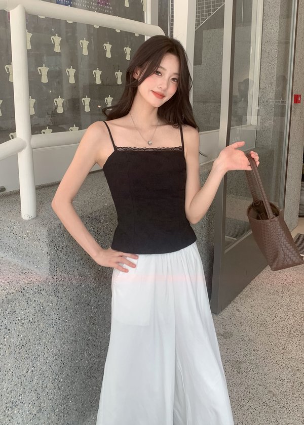 Softie Eyelet Top in Black