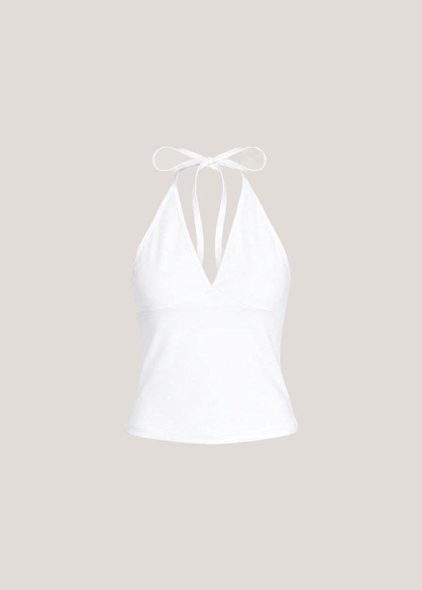 The Ella Halter Top in White *BOB*