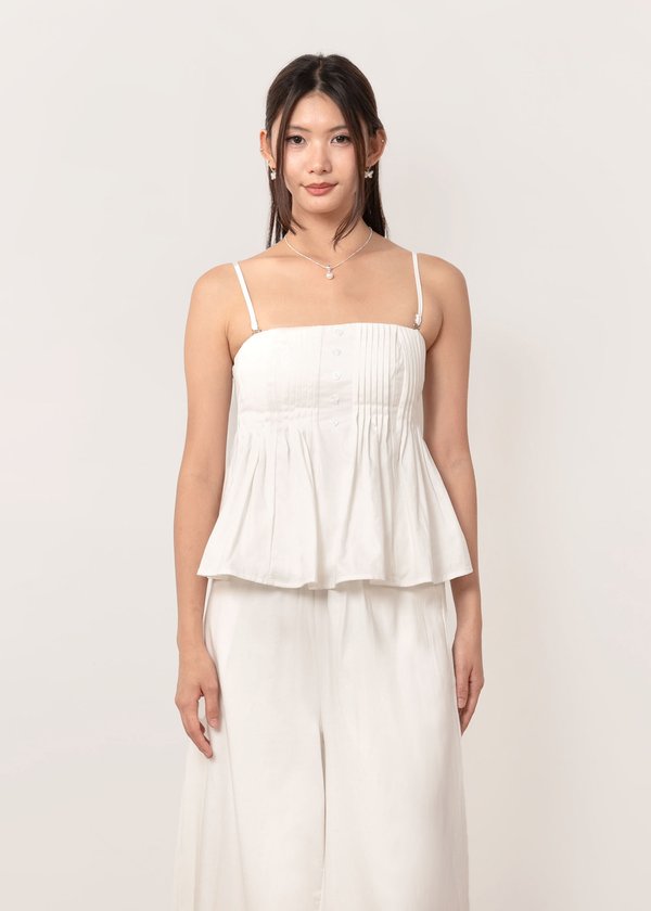 Theory Pleated Top in White