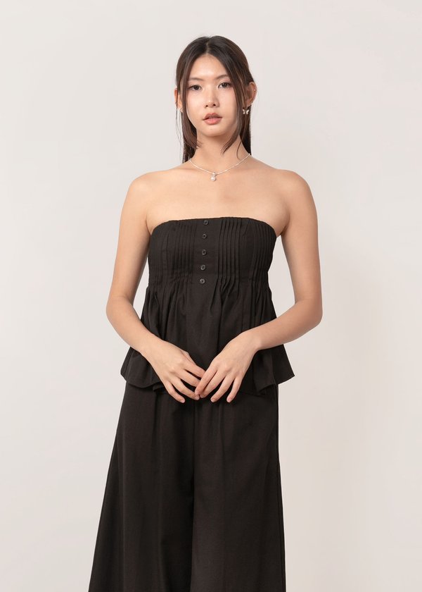 Theory Pleated Top in Black
