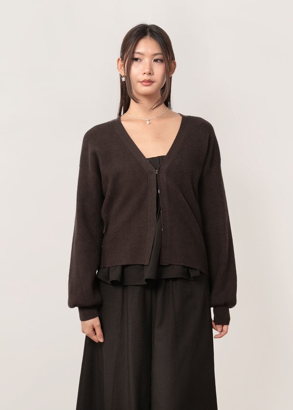 Warm Glow Cardigan in Espresso Brown