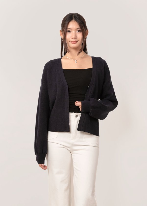 Warm Glow Cardigan in Midnight Navy