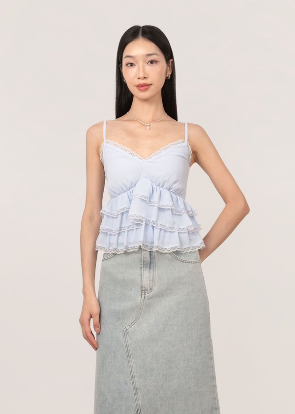 Snowfrost Babydoll Top in Periwinkle
