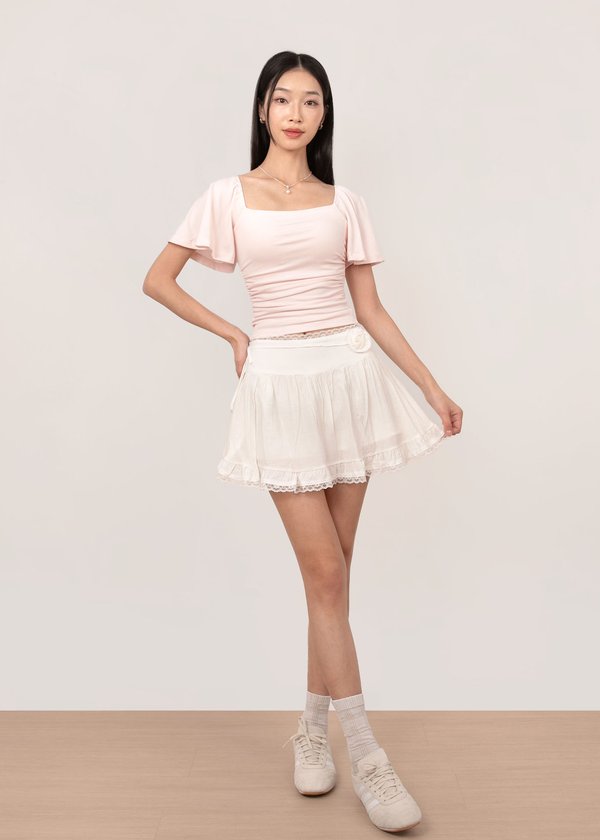 Lily Lace Skorts in White