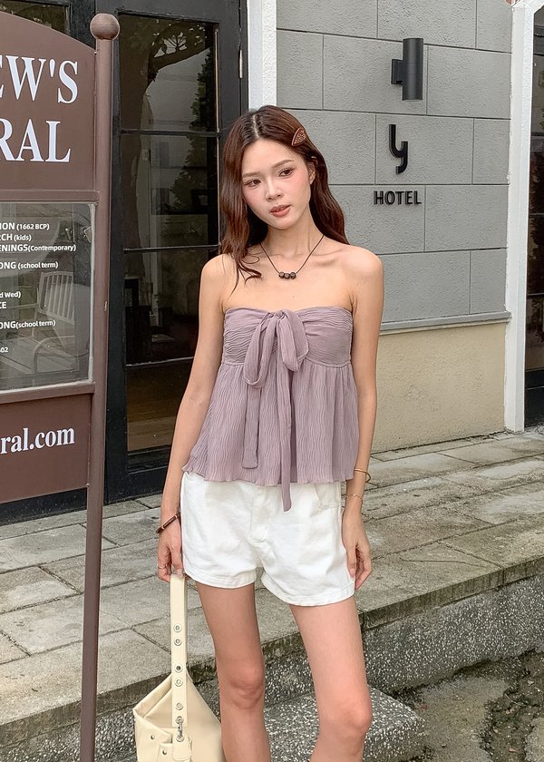 Love Note Halter Textured Top in Taupe