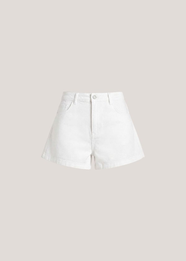 The Classic Denim Shorts in White