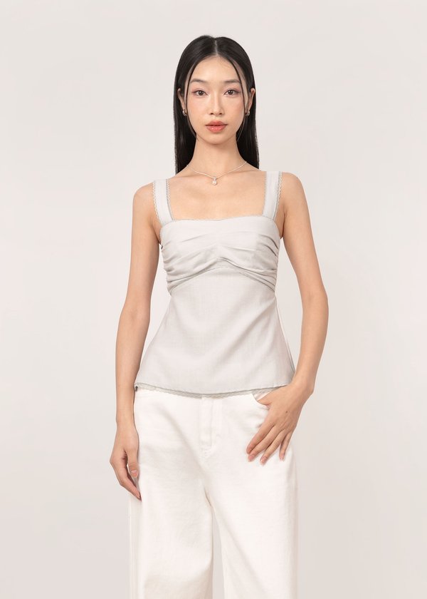Penelope Sweetheart Top in Seafoam