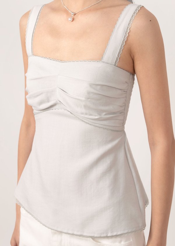 Penelope Sweetheart Top in Seafoam