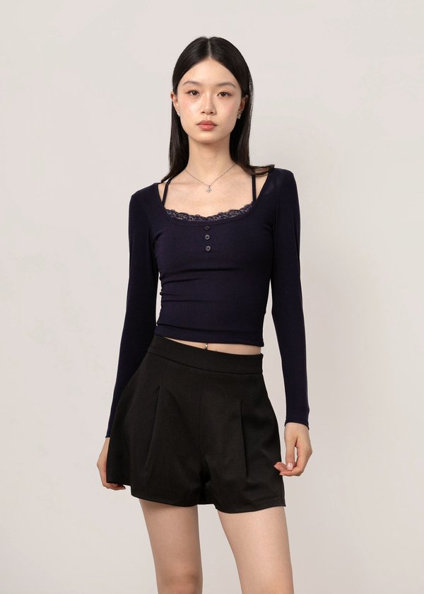 Coffee Run 2 Piece Top in Midnight Navy *US*