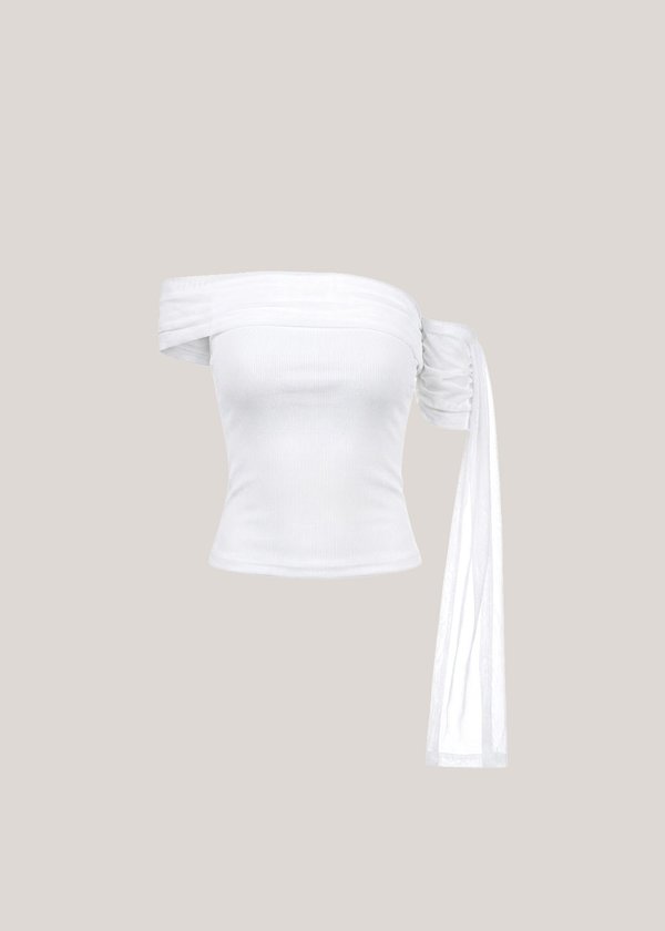 Cloudsoft Off Shoulder Top in White *US*