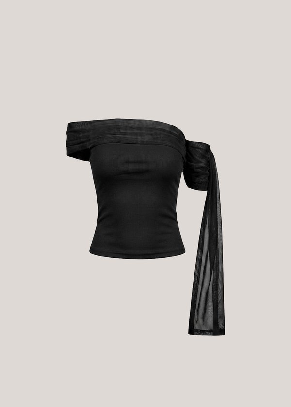 Cloudsoft Off Shoulder Top in Black *US*