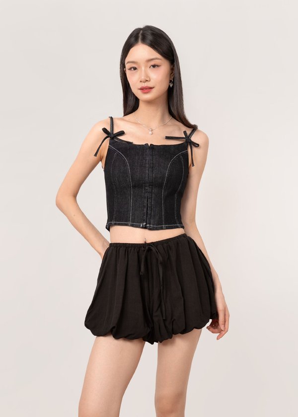 Tansy Bubble Shorts in Black