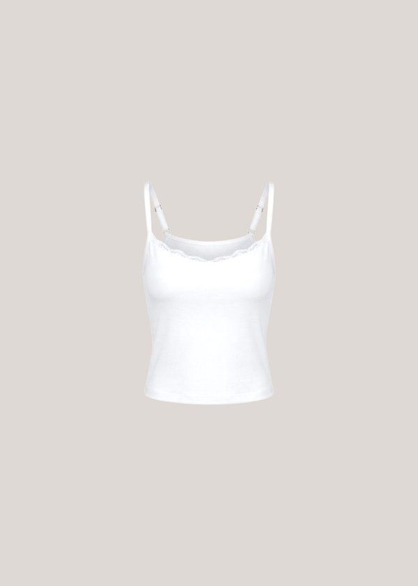 Thea Lace Cami Top in White