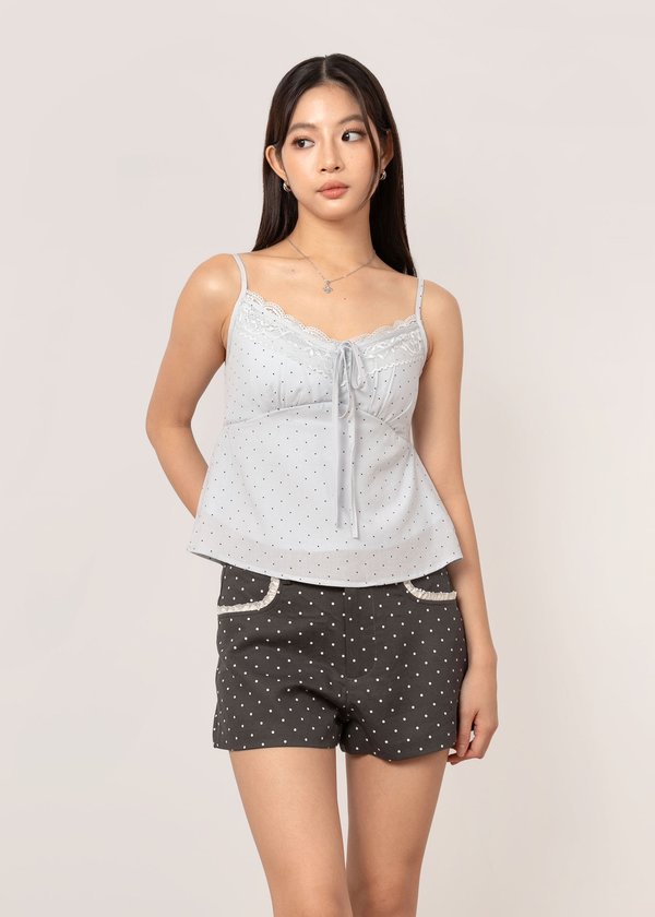 Bambi Polka Dot Top in Baby Blue