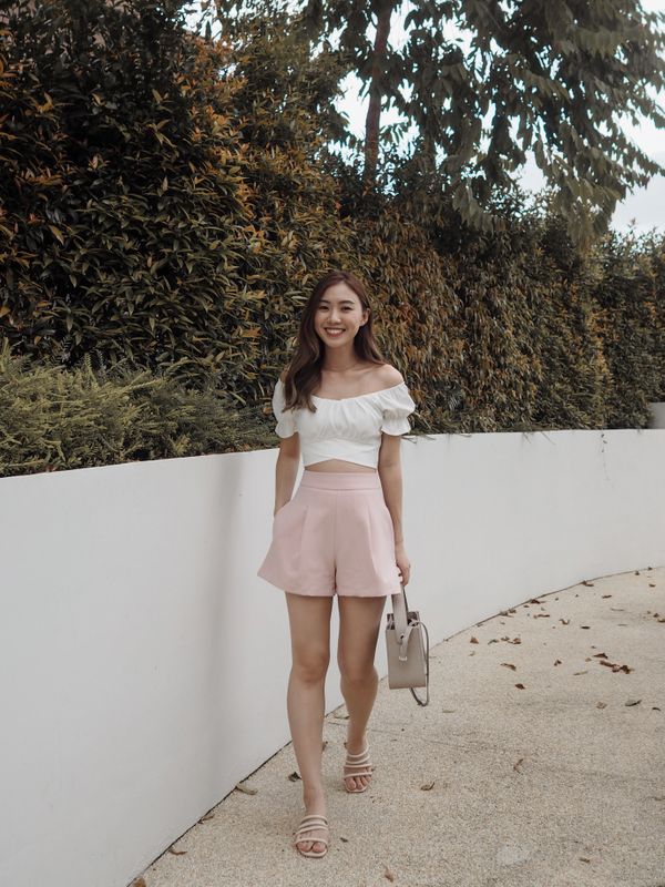 Everyday Highwaist Shorts in Blush Pink V1#6stylexclusive