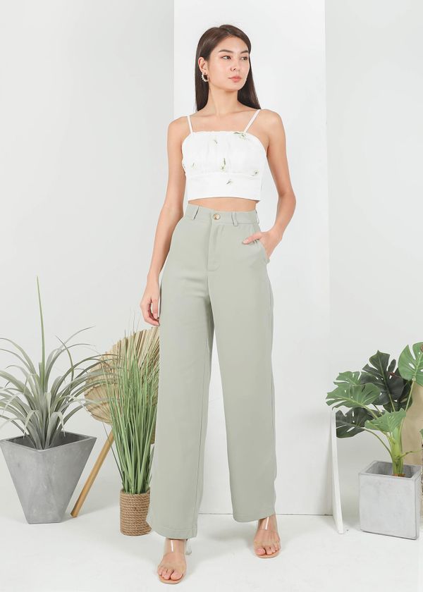 Cee Straight Cut Pants in Sage