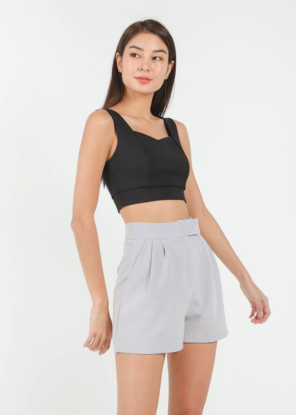 Valeria Sweetheart Top in Black #6stylexclusive