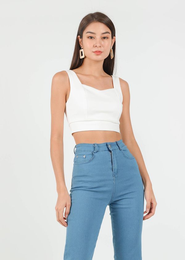 Valeria Sweetheart Top in White #6stylexclusive