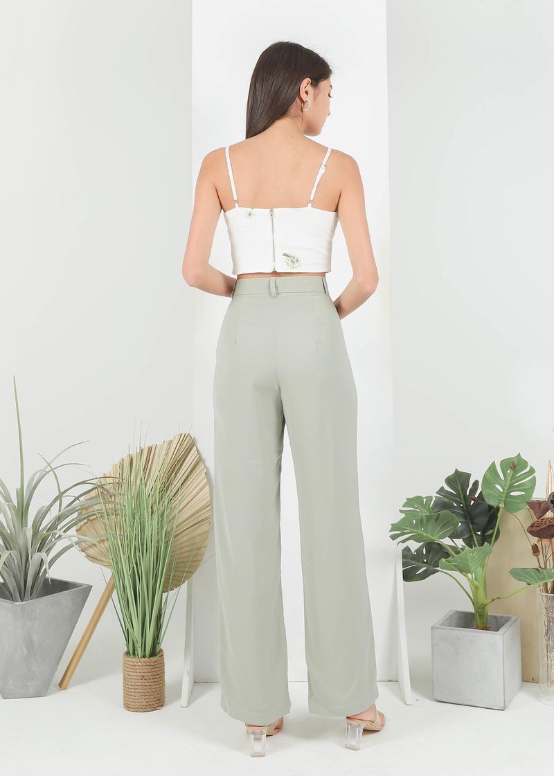 Cee Straight Cut Pants in Sage