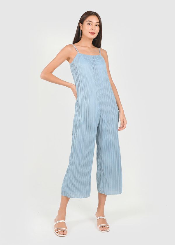 Cleo Pleated Jumpsuit in Cloudy Blue #6stylexclusive