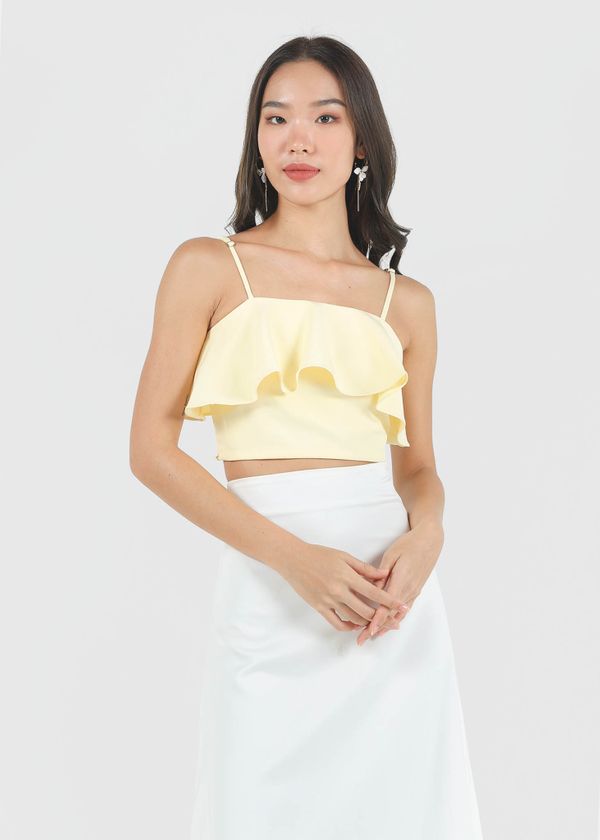 Eve Flutter Top V2 in Daffodil Yellow #6stylexclusive