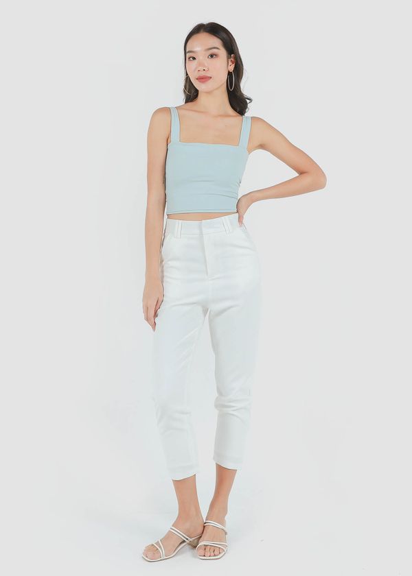 Fundamental Tapered Pants in White #6stylexclusive